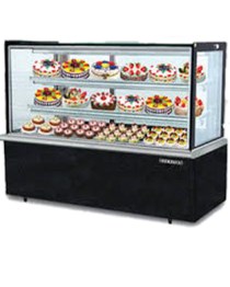 Tủ trưng bày bánh lạnh BERJAYA (MALAYSIA) kính vuông màu đen