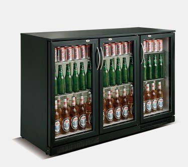 Tủ lạnh quầy bar mini 3 cánh kính OKASU SC-308F