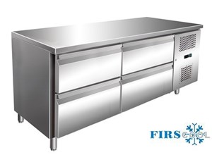 Bàn mát 4 ngăn inox Firscool GN2X2/1G-4D