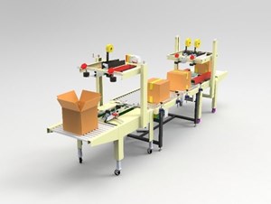 Dây chuyền dán thùng carton tự động kiểu chữ 