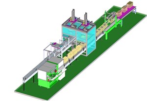 Hệ thống tự động đóng chai vào thùng carton