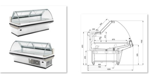 Tủ trưng bày mát ZK-ASAR12DC hinh 1