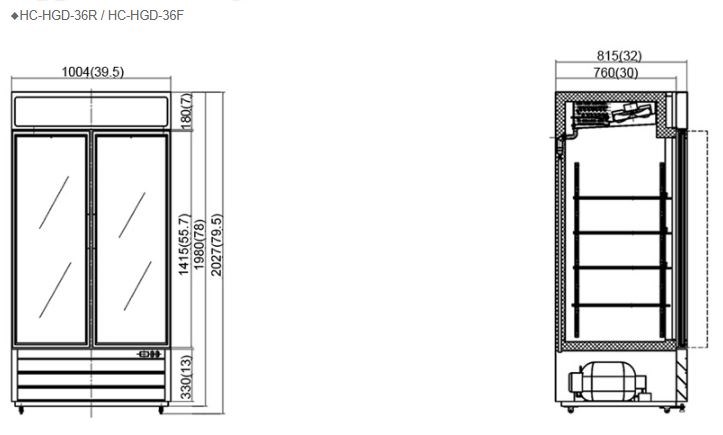 tu mat 2 canh kinh cua keo firscool hc-hgd-36r hinh 1