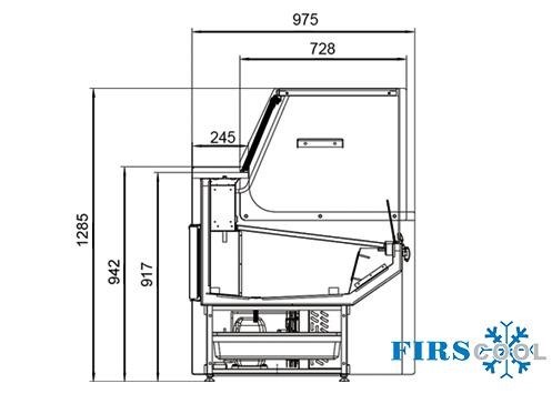 tu mat trung bay sieu thi firscool g-nss2400fg hinh 1