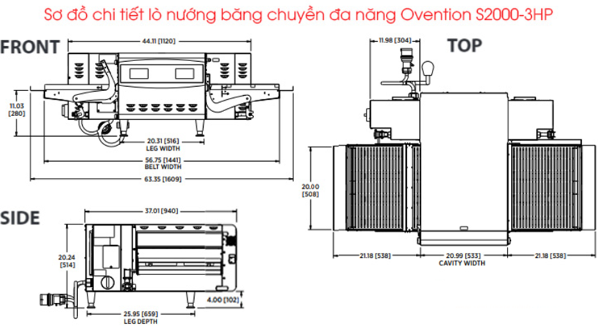 lo nuong bang chuyen da nang ovention s2000-3ph hinh 0