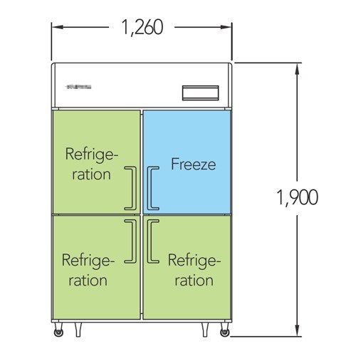 tu dong mat 4 canh inox everzen uds-45rfir (unique daesung) hinh 1