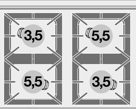 bep au 4 dau dot dung gas kem lo nuong gas (cua thep khong gi) lotus cf4-8g hinh 1