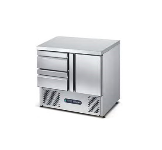 ban salad 1 cua 2 ngan keo coolmes s901d2 hinh 0